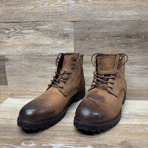 Jousen Brown Leather Waterproof Hiking Boot Men's Size 12